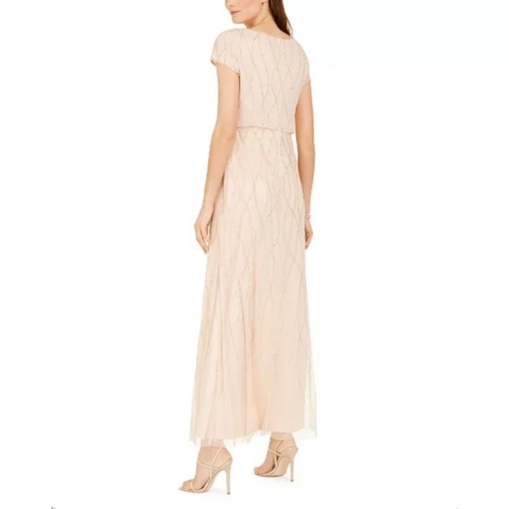 Adrianna Papell Embellished Gown in Champagne Sand - Picture 2 of 14